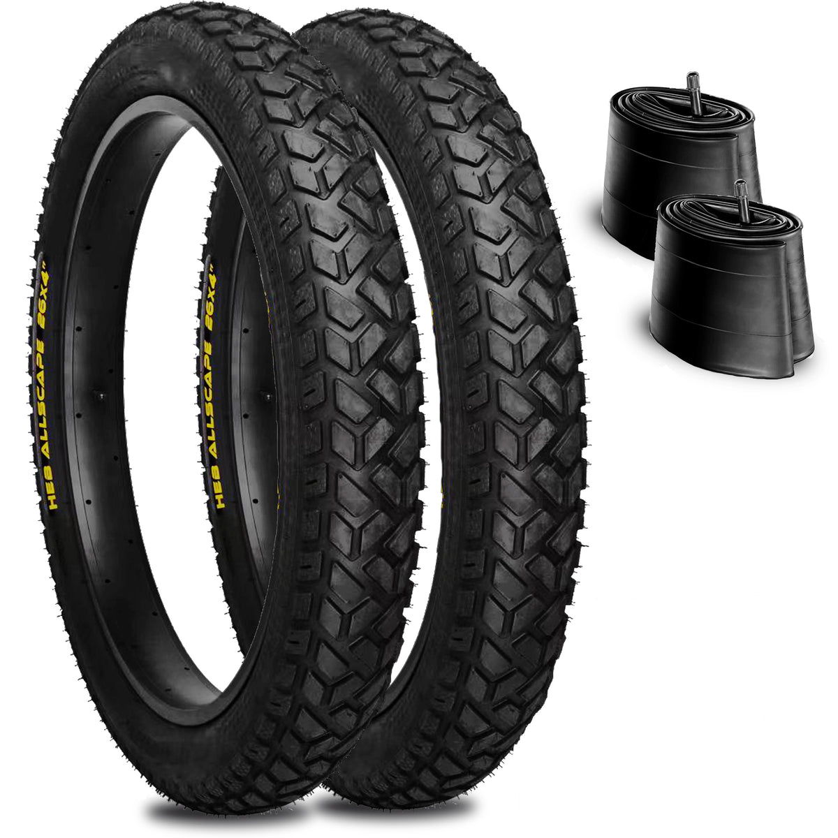 HEB Allscape 26 X 4 Fat Tires + Tubes for Ebike