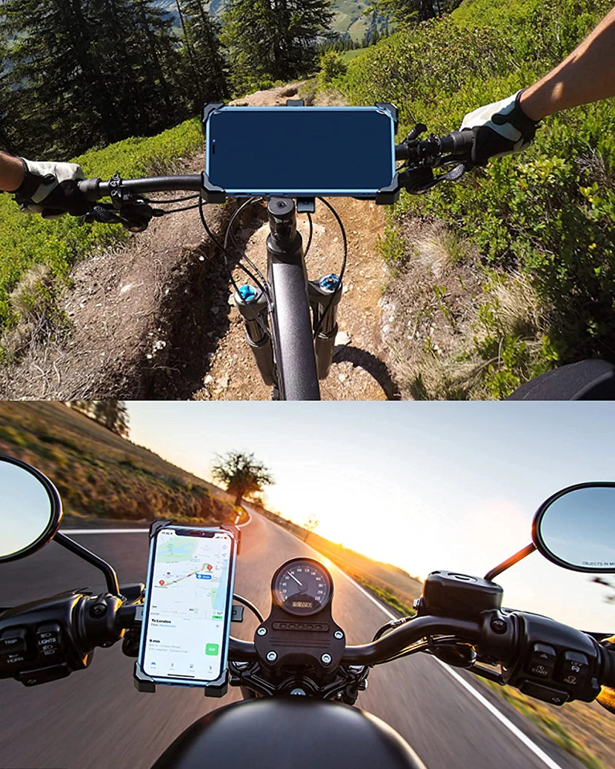 Bike Phone Mount with 360 Degree Rotation & Quick Touch Lock & Release